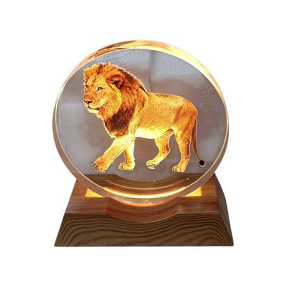3D Creative Lamp - Lion Illuminated Art Light