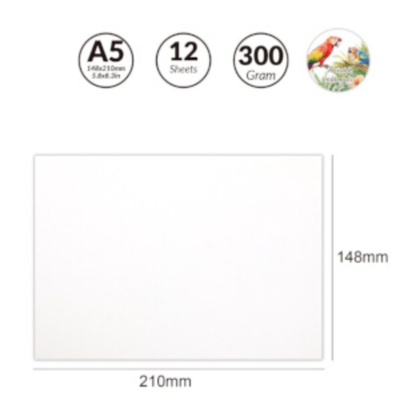Motarro Watercolour Pad 5 Sheets - White 297x400mm