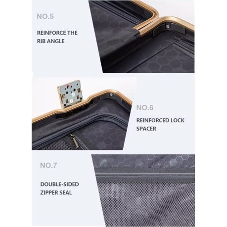 Classic Aluminum Frame Travel Suitcase - 4 Piece Set