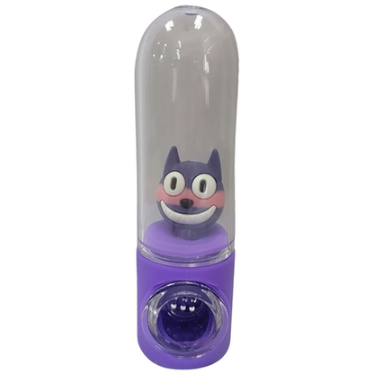 Silicone Rasta Pipe - Character in Glass - Shocked Rick Sanchez