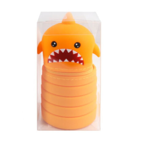 Motarro Silicone Pencil Case Shark - Orange