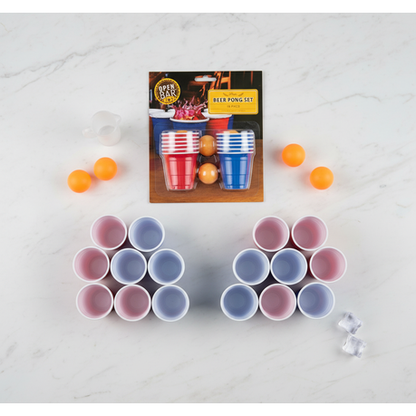 Open Bar Mini Beer Pong Game Set - 18 Piece Drinking Game - 2 Pack