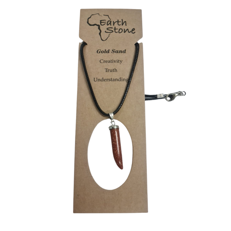 Earth Stone Collection - Tusk Gold Sand Stone Necklace