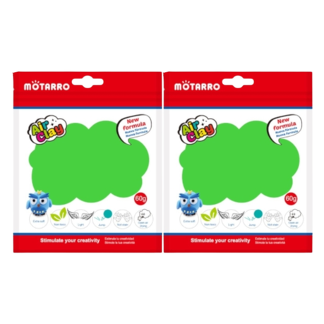 Motarro Air Clay 60g - Lime Green 2 Pack