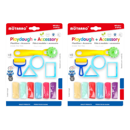 Motarro Playdough And Accessory 6+5PCS 2 Pack