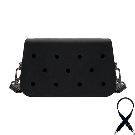 Coco EVA Croc Crossbody Bag - Lightweight Waterproof Shoulder Bag - Pastel Yellow