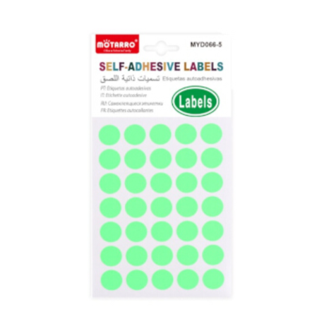 Motarro Self Adhesive Labels 5 Sheets - Orange