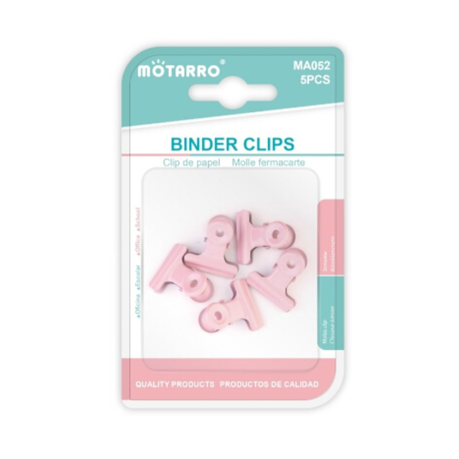 Motarro Binder Clips Pack 5PC - Pink