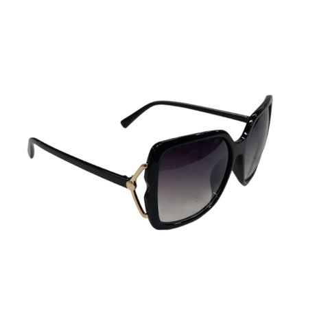 Solar X Oversized Sunglasses with Gradient Lens UV400 - Brown