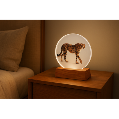 3D Creative LED Lamp - Cheetah Illuminated Art Light