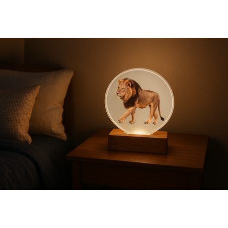 3D Creative Lamp - Lion Illuminated Art Light