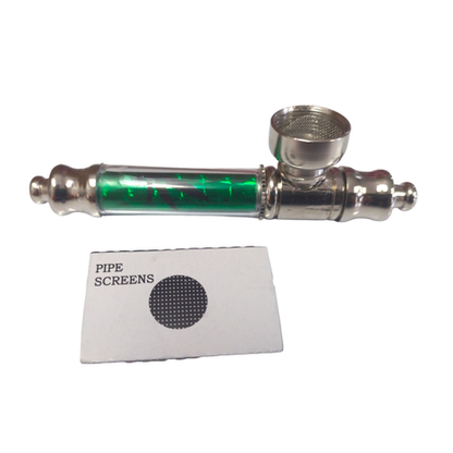 Rasta Pipe 10cm & 4 Piece Grinder Gold Bar - Yellow