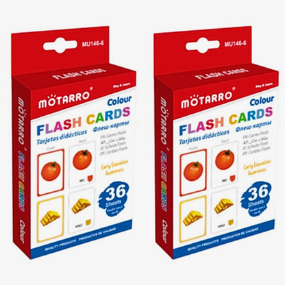 Motarro Flash Cards 36 Sheets - 2 Pack - Vegetables