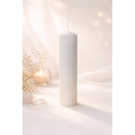 Candle Pillar - 2 Pack - White 5x20cm