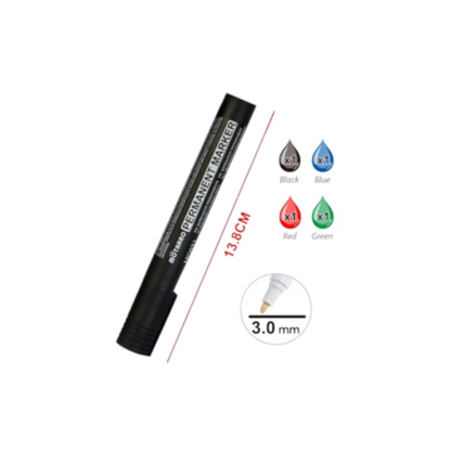 Motarro Permanent Marker 3mm - 4PCS