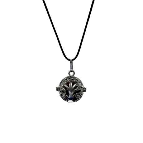 Earth Stone Collection - Crystal Locket Tigers Eye Stone Necklace