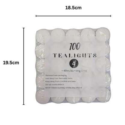 Tealight Candles - 100 Pack
