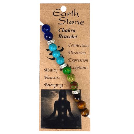 Earth Stone Collection - 7 Crystal Chakra Healing Bracelet