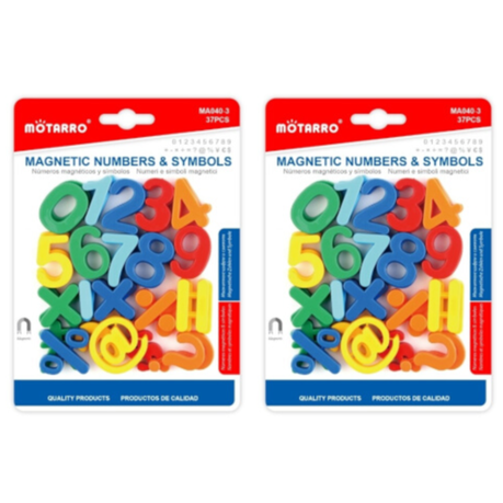 Motarro Magnetic Numbers and Symbols 37PCS 2 Pack
