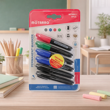 Motarro Mini Permanent Markers - 6 Piece Set