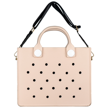 Nana EVA Croc Bag with Shoulder Strap - Lightweight Waterproof Tote Handbag - Orange