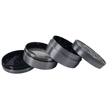Herb Grinder - 4 Piece Medium Grinder - Leaf Skull