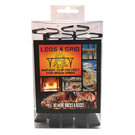 Legs 4 Grid - Instant Clip-On Feet for Braai Grids (Set of 8)