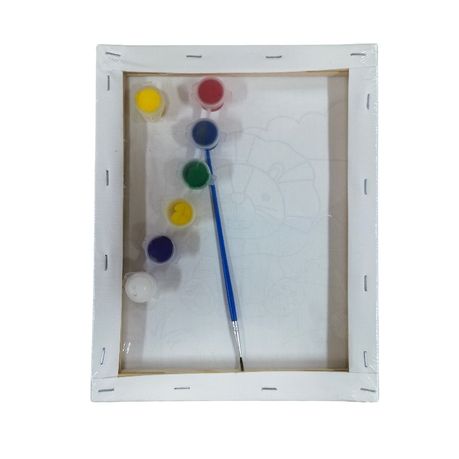 Motarro Printed Canvas - Paint-In Frame Canvas Kit (20 × 25 cm) - Lion