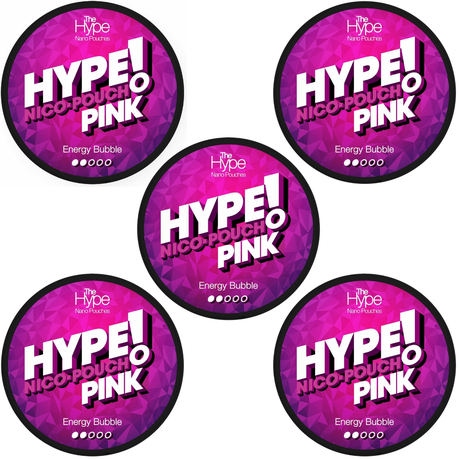 Hype Nicotine Pouches - 15 Nano Pouches 8mg - 5 Pack - Blue Razz