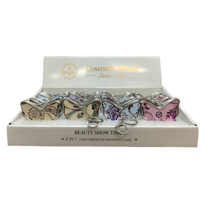Cosmetic Mirror Butterfly Shape - 24 Pack