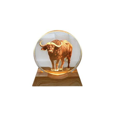 3D Creative Lamp - Buffalo Illuminated Art Light