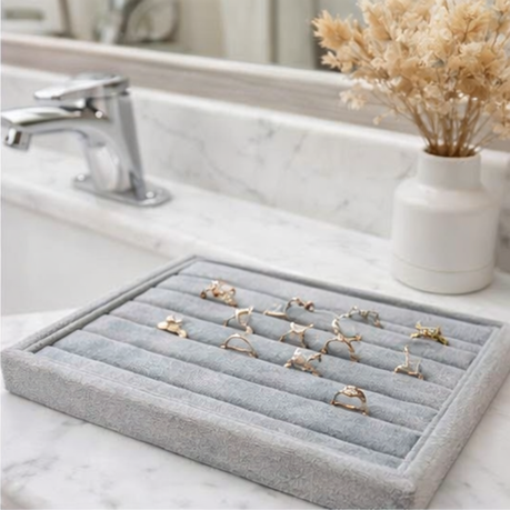 Jewellery Ring Display - Grey