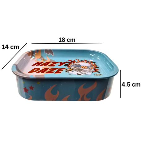 Rolling Tray with Stash Box - Hazy Daze
