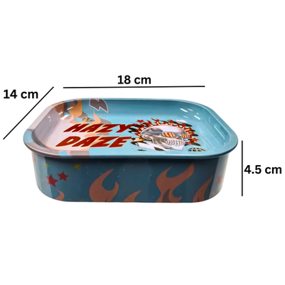 Rolling Tray with Stash Box - Hazy Daze