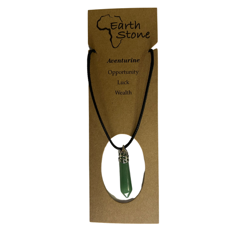 Earth Stone Collection - Ice Drop Aventurine Crystal Stone Necklace