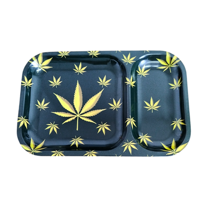 Rolling Tray Divided - Leaf Design 23 cm