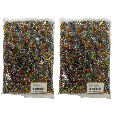 Seed Beads 450g - 2 Pack - Large Neon