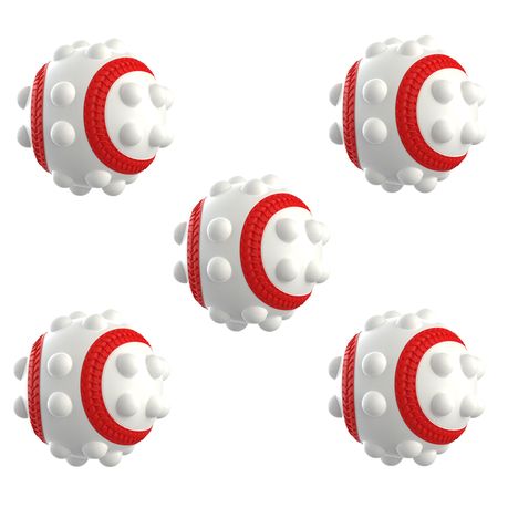 Tennis Ball Fidget PoP It - White & Red - 5 Pack