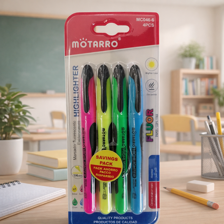 Motarro Highlighter 4 Piece - 2 Pack