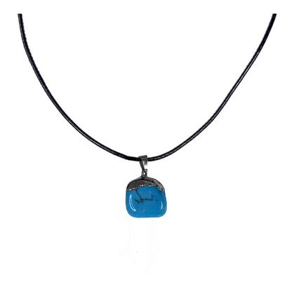 Earth Stone Collection - Turquoise Bracelet And Polished Stone Necklace Set