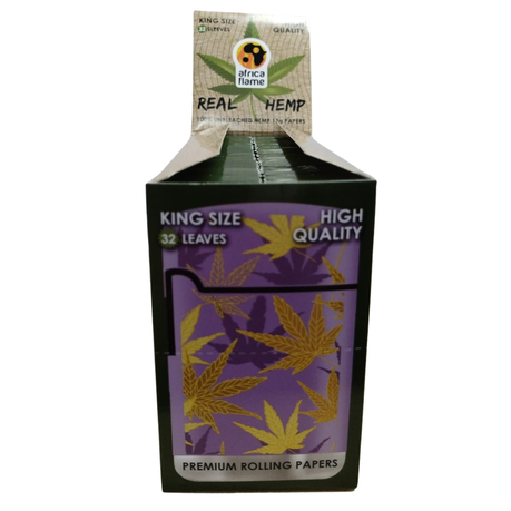 Africa Flame 100% Hemp Rolling Paper - 50 Booklets - Lilac