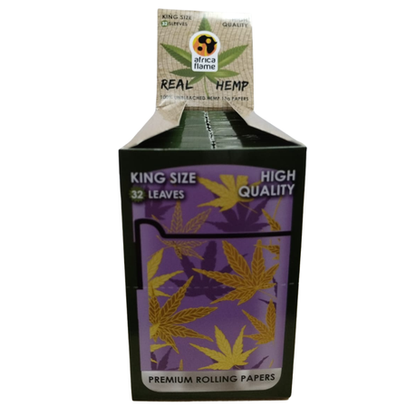 Africa Flame 100% Hemp Rolling Paper - 50 Booklets - Lilac