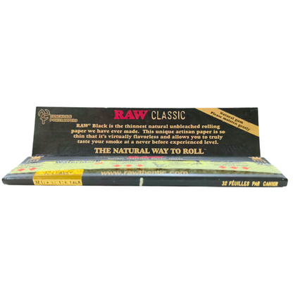 RAW Classic Black King Size Rolling Papers - 3 Pack