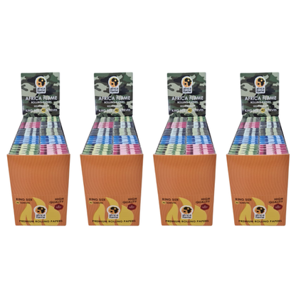 Africa Flame Rolling Paper King Size - 50 Booklets - Army - 4 Pack