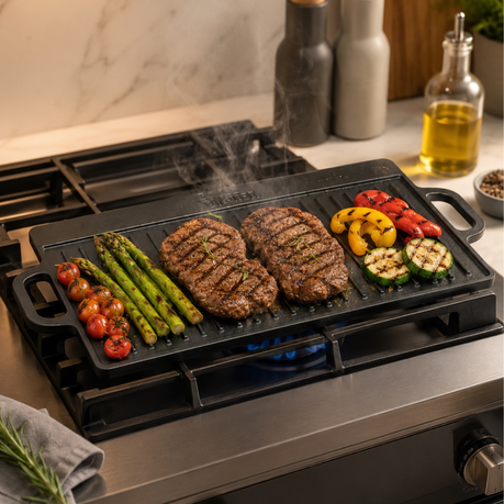 Cast Iron Griddle Plate - Black