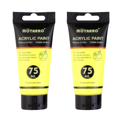 Acrylic Fluorescent Paint 75ml - 2 Pack - Blue