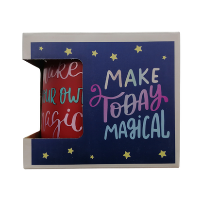 Red Ceramic Mug Make Your Own Magic