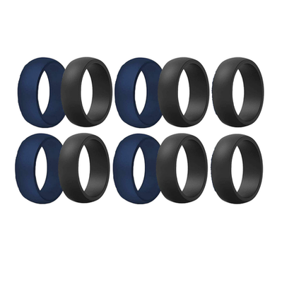 DeBest - Wedding Soft Silicone Rings - 10-Piece - F