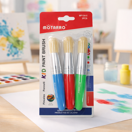 Motarro Kids Paint Brush Set - 3 Piece Set
