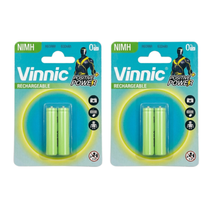 Vinnic Rechargeable NIMH Battery - 2 Pack